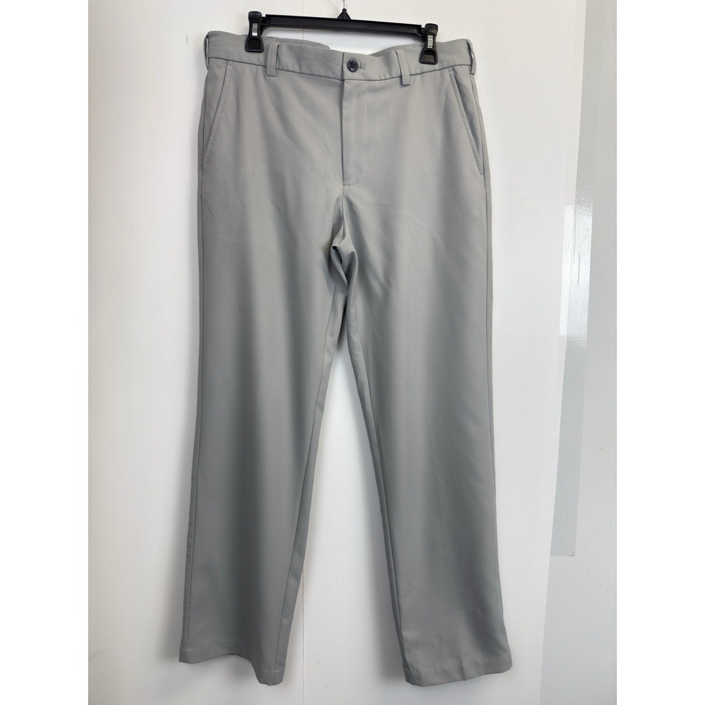 Izod‎ Golf Performance Pants Men's 34X32 Grip Waistband Straight Leg Light Grey